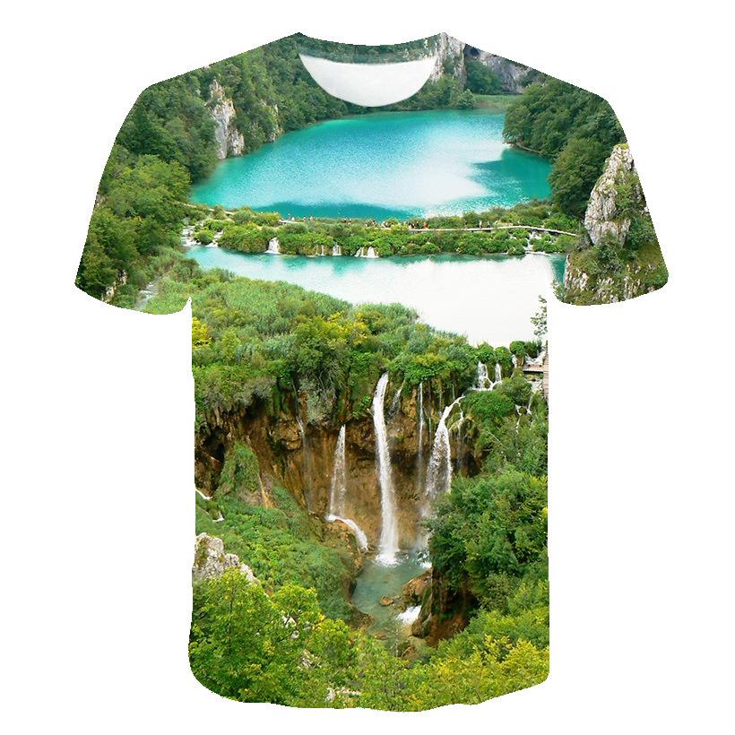 Men's T-Shirts Anime 3D Printing Round Collar Loose Mesh T-Shirt for Men Summer Tee Short Sleeve Plus Size Tops