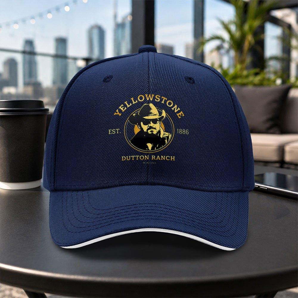 pc Yellowstone Dutton Ranch Baseball Cap Suitable for Travel Parties Daily Wear Adjustable Duckbill Hat with Iconic Ligh