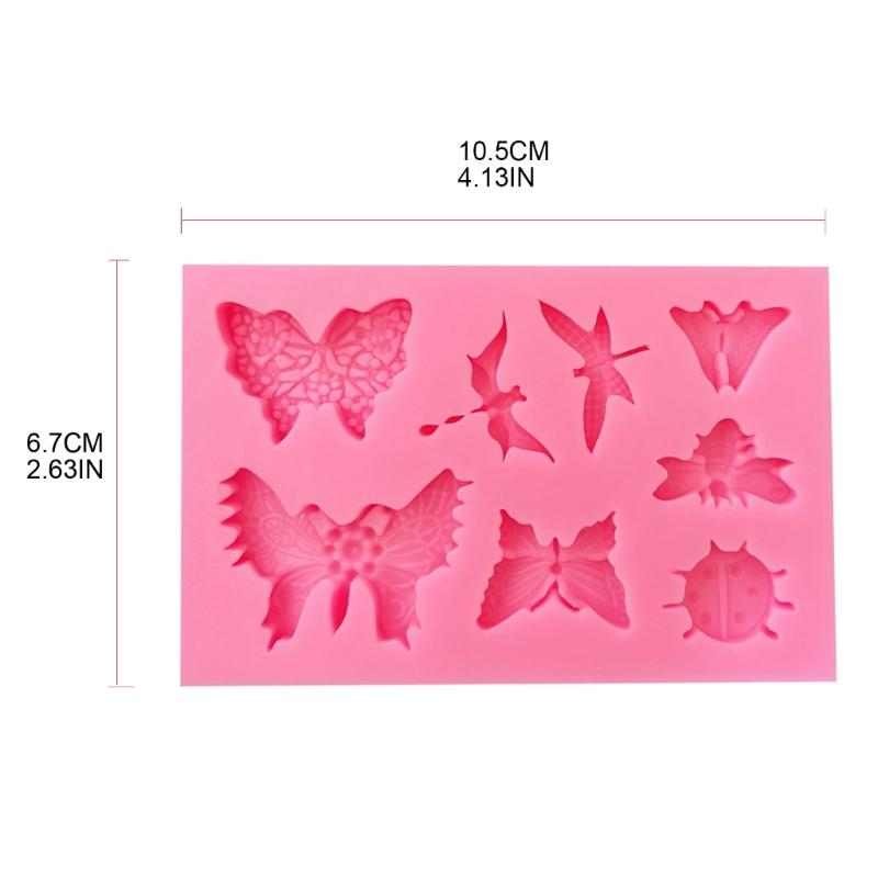 3D Butterflies Dragonflies Silicone Food Grade Mould Clay Resin Ceramics Candy Fondant Candy Chocolate Soap Mould