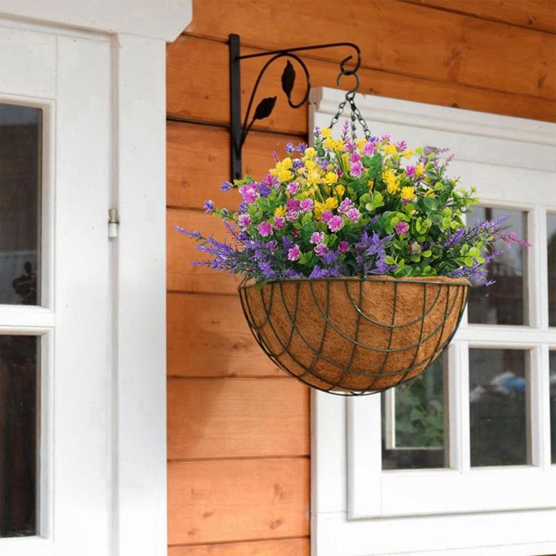 12pcs Artificial Flowers Decoration for Indoor Outdoor Hanging Baskets Garden Porch Window Home Vases Wedding Decorations
