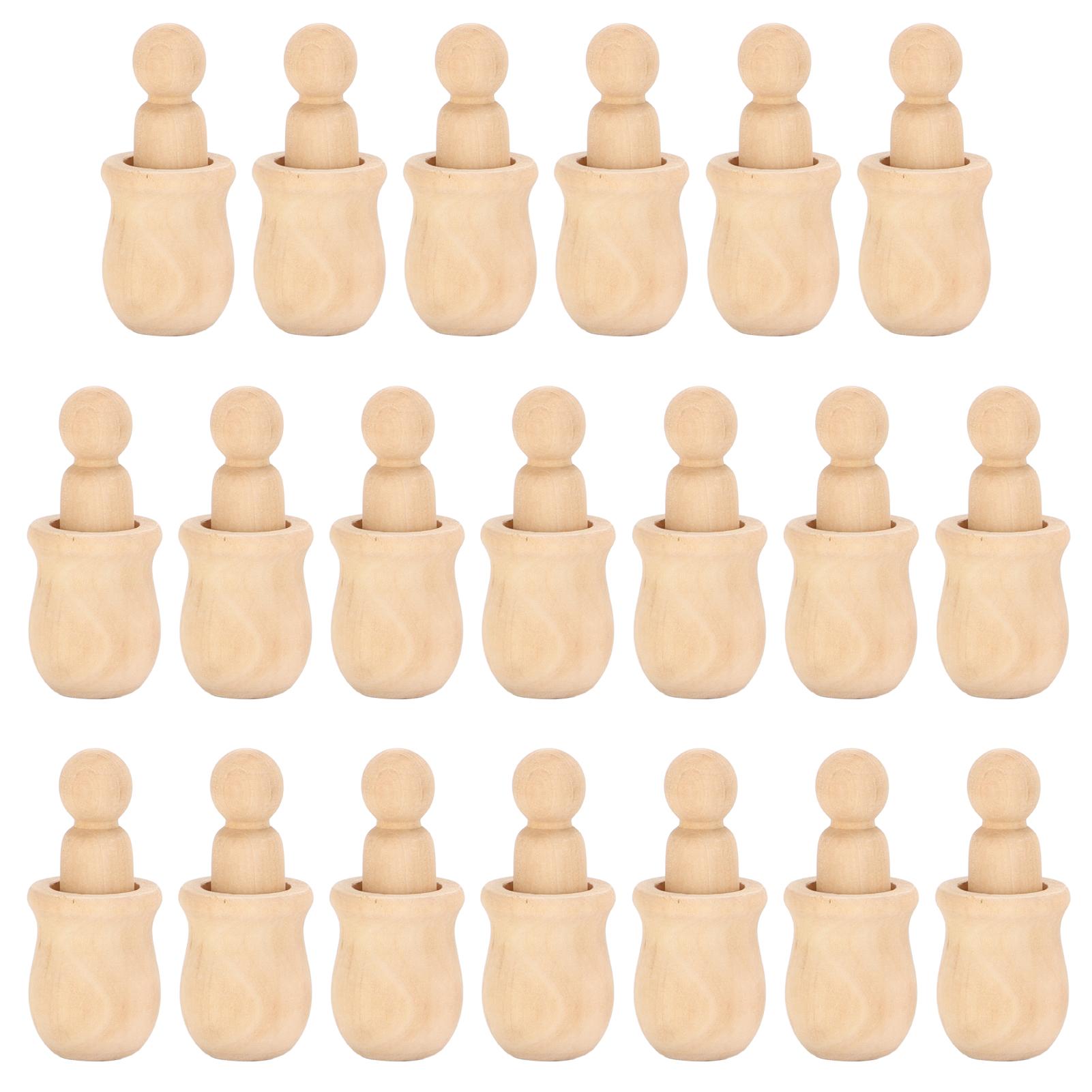 

40 шт. Деревянные прищепки Натуральные Необработанные Развивают Навыки Ручной Работы Деревянные Поделки для Раскрашивания Резьбы