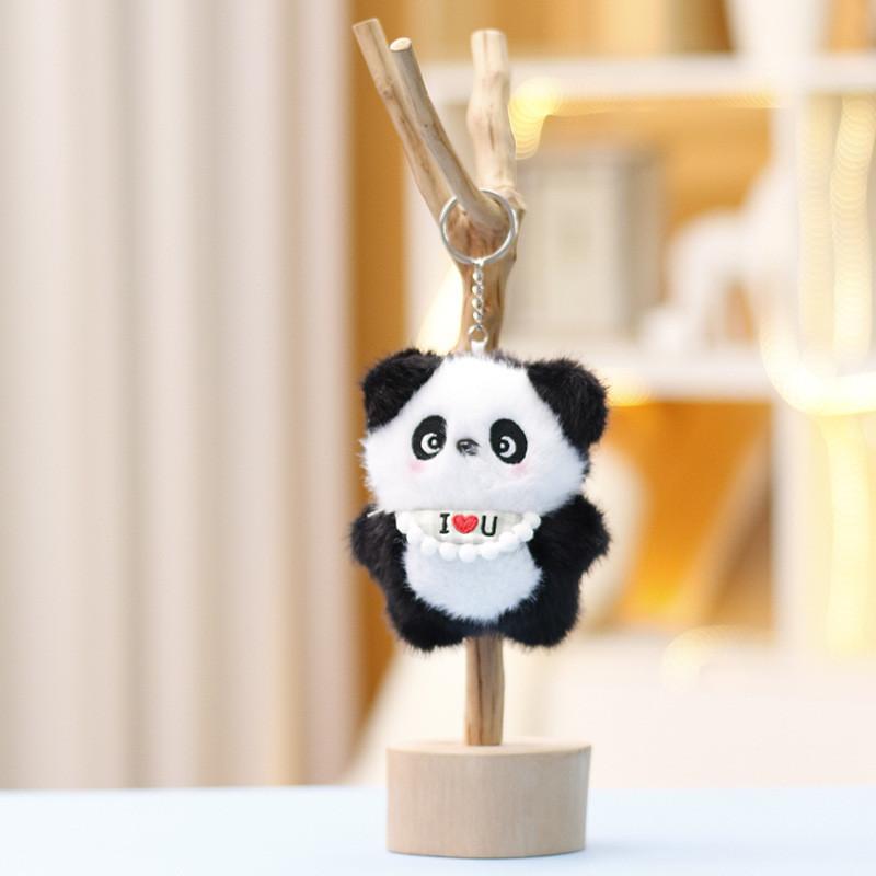 

Panda Plush Toy With Cute Belly Band For Girls Gift And Backpack Decoration GrayGreenPanda