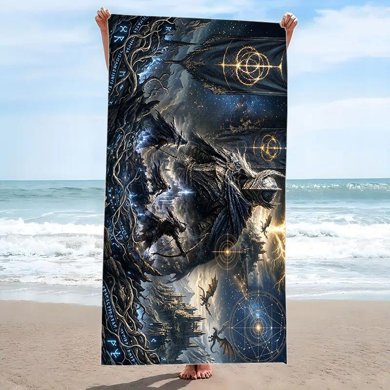 Class Game Print Beach Towel, Large Soft Quick Dry Towel for Beach Camping Swimming