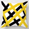 Fashionable Luxury Home Decoration Geometric Lines Abstract Style Ginkgo Leaf Print Pillow Cover Office Chair Cushion Cover
