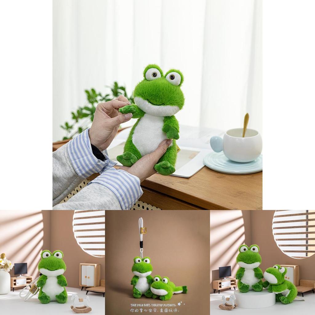 Cartoon Frog Handheld Plush Doll With Pp Cotton Filling For Kids Room Decor
