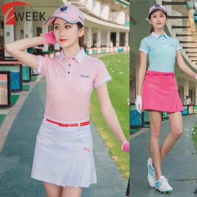 Women's Summer Golf POLO Shirts - Breathable Short-Sleeved Tops, Perfect for Pairing with Skirt Suits
