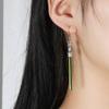 Green Lightsaber Dangle Earrings Unique Light Saber Pendant Drop Jewelry for Women Fans Cosplay Gifts War Movie Inspired