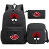 Summer Backpack, Animation Student Schoolbag, Large-Capacity Three-Piece Student Schoolbag