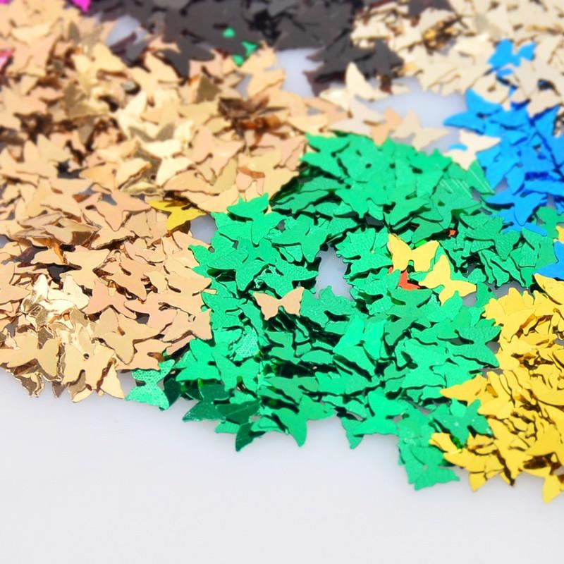 12 Styles Butterfly Shape Nail Flakes Paillette 3D Laser Glitter Bow Tie Sequin DIY Nail Art Decorations