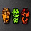 Yousheng Halloween Casket Decor, DIY Bat Ghost Ornament with Lights, Spooky Graveyard Scene Prop for Party Home Haunted