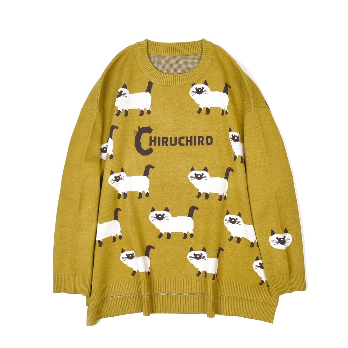 

Kusguru Japan Jacquard Pullover Yellow Women s Sweater,