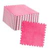 10pcs Plush Puzzle Floor Foam Mat Tiles Fluffy Cuttable Anti Slip Interlocking Carpet Tiles