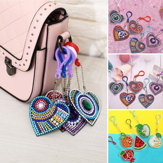 

DIY Diamond Art Брелок Мультфильм Форма Сердца Бабочка Нерегулярные Стразы с Подвесной Цепочкой Ремесло Алмазная Мозаика Подвеска Рождественский Подарок
