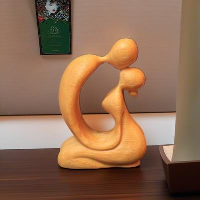 Holzschnitzerei Abstrakt Charakter Liebe Kuss Skulpturen und Figuren Heimzimmer Dekorationszubehör Kleines Geschenk für ein frisch verheiratetes Paar