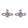 Eleganti Orecchini a Bottone Saturno con Strass per Donna - Design di Nicchia Light Luxury