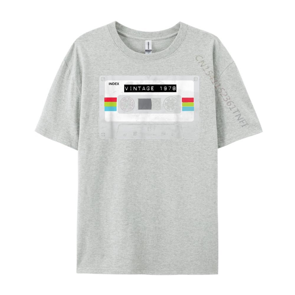 Vintage Cassette Tape 1978 Tshirt Woman Funny Shirts Men Fashionable and Trendy Meme TShirts Character