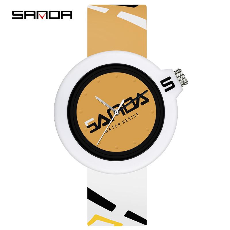 Sanda Silicone Strap Trendy Personality Watch: Unisex, Cool, Simple, for Primary & Secondary School Students.