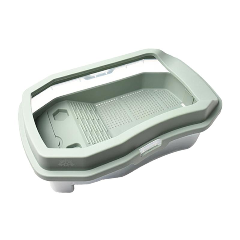 Terrariums with Drain Bottom Plastic Basin Separable Reptiles Aquarium for Terrapins with Ramps