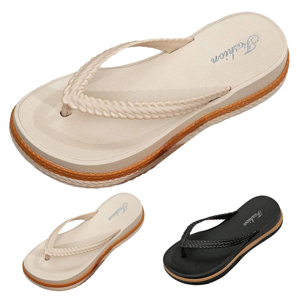 Women's Wedge Sandals Platform Flip Flops Popular Among Girls Bohemian Shoes Beach Flip Flop Socks for Women Five Toe Socks