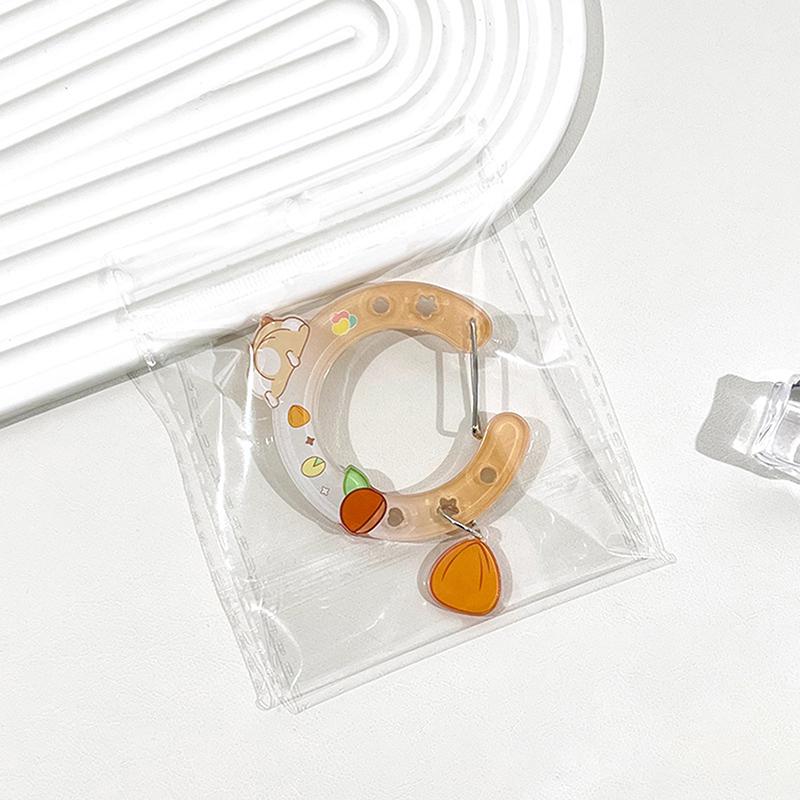 Acrylic Hollow Animal Shape Trinkets Keychain Bag Charm Accessory Carabiner Backpack Pendant Handbook Decoration Gifts