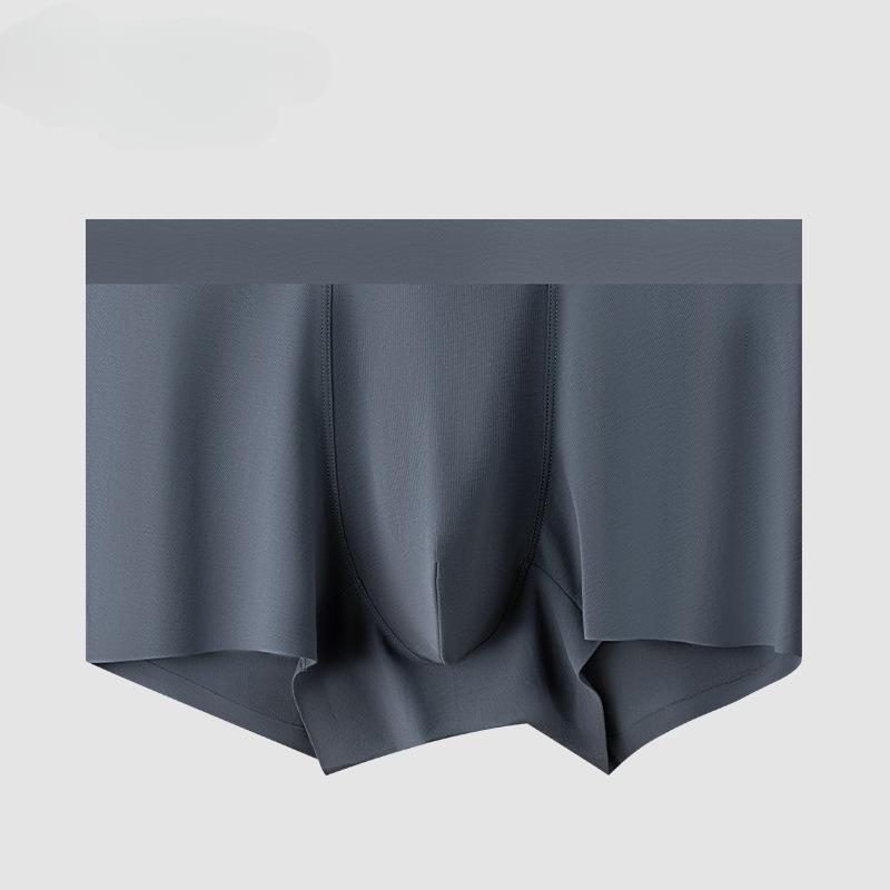 

Мужские хлопковые шорты-боксеры со средней посадкой, однотонные, бесшовные, дышащие, приятное для кожи, нижнее белье 2XL темно серый