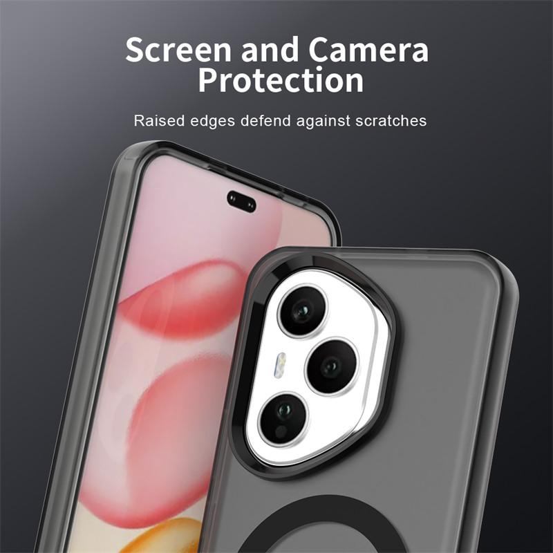 Magnetický kryt pro Honor 400 Pro Global Magsafe Bezdrátové nabíjení Kryt Honor 400 Pro Global Matný TPU Kryt na telefon Honor 400 Pro