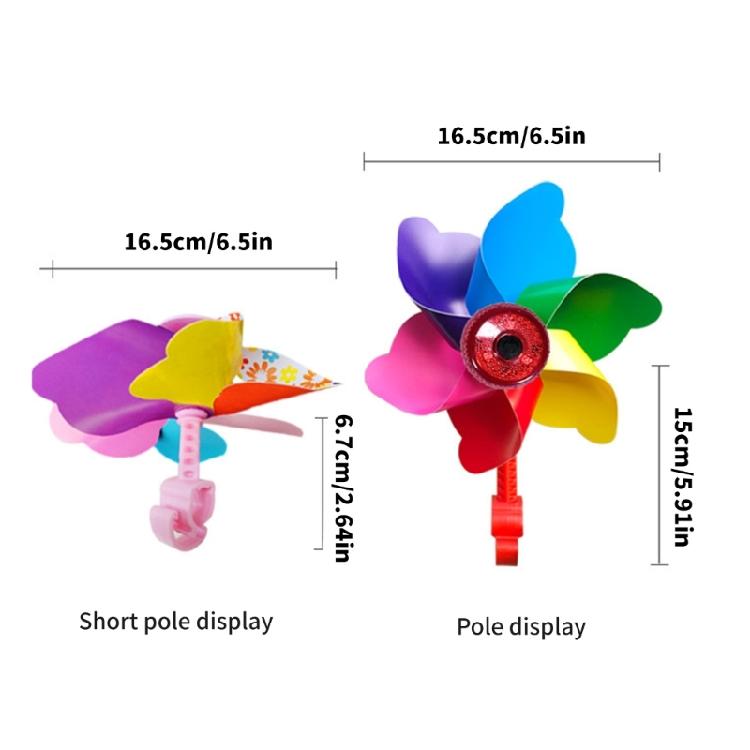 Energy Saving Windmill Bike Light Bike Handlebar Pinwheel Decoration Fun Bike Accessories for Low Light Cycling