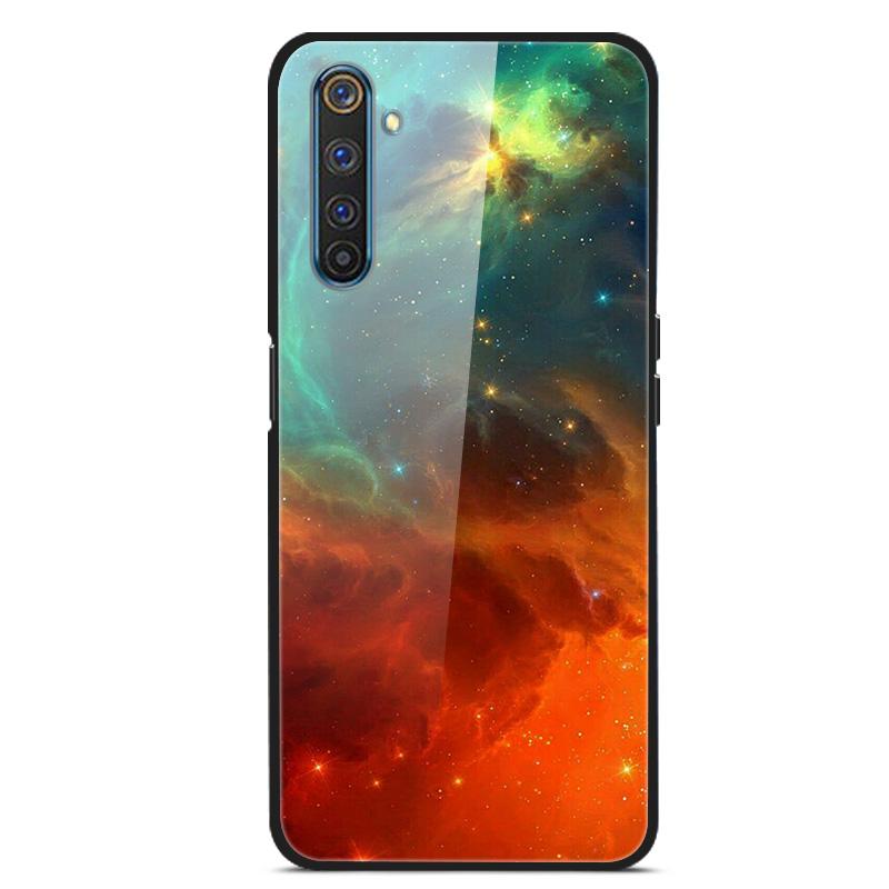 Para OPPO Realme 6 pro Fundas Vidrio Templado Cubierta Trasera del Teléfono para Realme 6pro Fundas con Parachoques de Silicona coque en Realme6 6S 6 s 6i