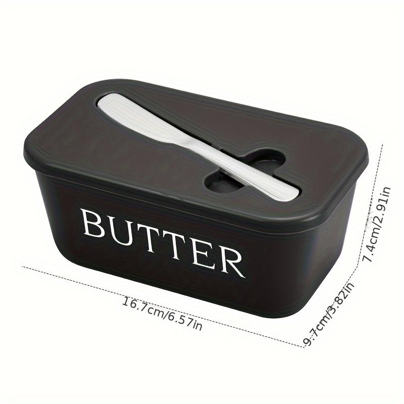 Premium Food-grade PP Butter Tray with Knife - Large, Durable, Easy-to-clean Butter Crisper, Fresh-keeping, Stylish Design, Durable Plastic