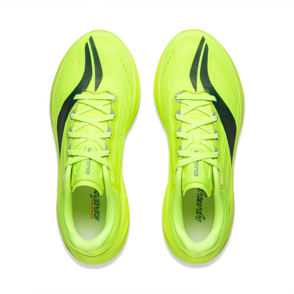 New LiNing Anti Slip Wear Resistant Low Top Casual Running Shoes Men's Neon Bright Green ARHV013-4