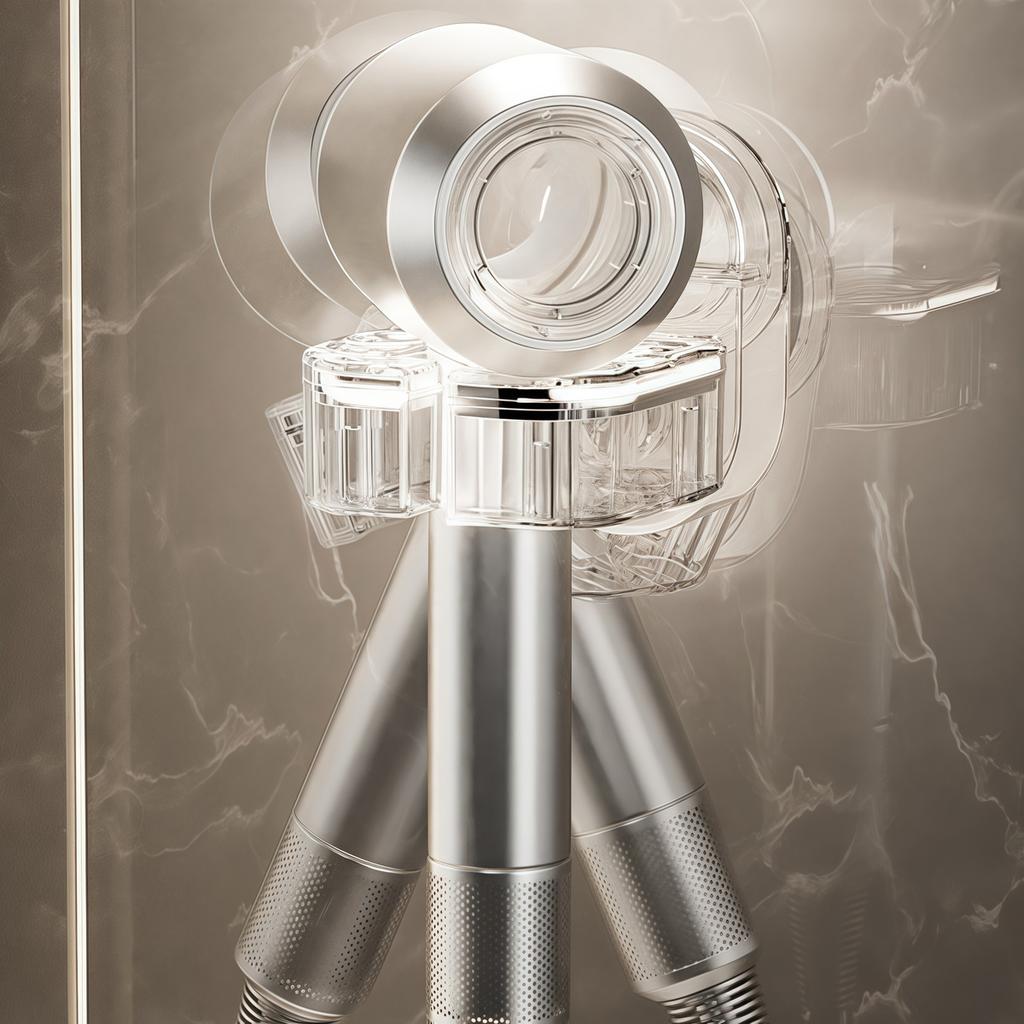 Bathroom Punch-Free Wall Mounted Hair Dryer Holder,Suction Cup Rotating Lazy Hair Dryer Storage Bracket Hangers Organization