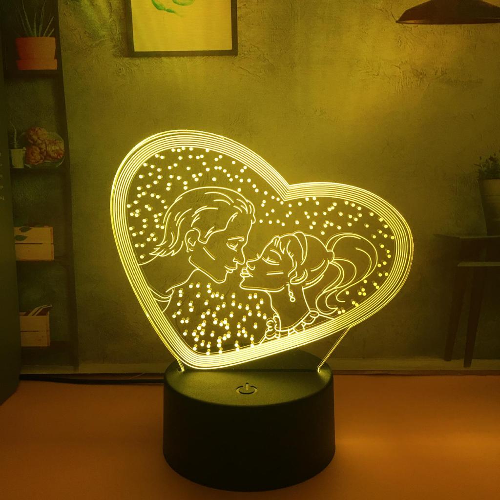 Creative 3D Cartoon Night Light - Gift for Girlfriend or Female Classmate, Perfect for Birthday or Dorm Desk.