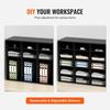 Wood Literature Organizer, 24 Compartments, File Sorter with Removable Shelves, Mailboxes Slot for Office Home Classroom Mailrooms Organization, EPA