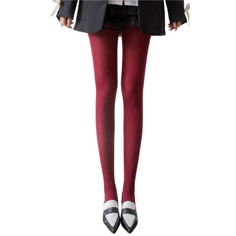 New Spring Women's 80D Denier Velvet Opaque Tights Ladies Colorful Tights Stretch Pantyhose Dressing Dopamine Colors