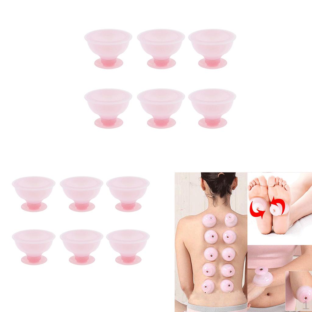 

12 шт. Китайский силиконовый гель Массажный вакуумный набор присосок - Расслабление мышц всего тела