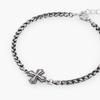 Jbans Classic Antique Twist Cross 1215 Ring 8 Silver Keystone 1229 Bracelet Set (C2503-Se443_Bk)