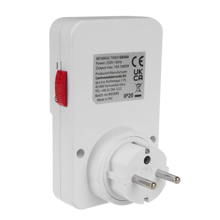 Prise avec minuterie - GreenBlue - GB360 E - 48 programmes - Charge max 16A - IP20 blanc