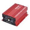 1set Car 12V 500W 2 Channels Mini Hi-Fi Stereo Audio Amp Subwoofer Aluminum Alloy Red L/R Speaker Power LED Indicator