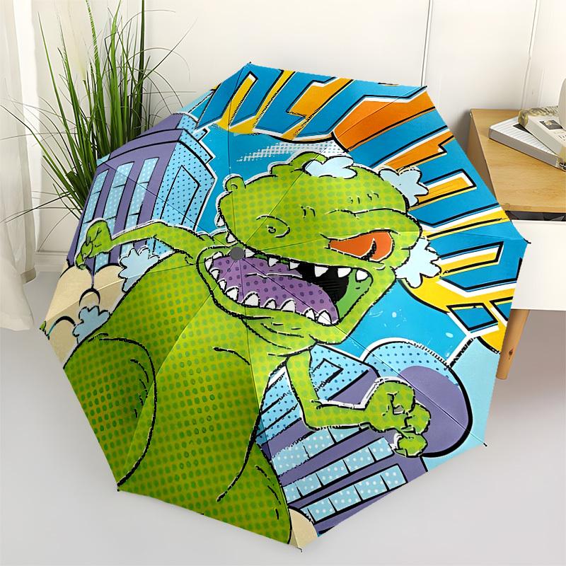 

ReptarDinosaur City Automatic Opening and Closing, 8 rib Structure Portable Umbrella, Suitable for Men and Women in All Seasons Perfect Gif