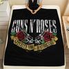 Guns N' Roses,pattern Flannel Blanket, High Quality Comfortable for All Seasons, Home Decor, Warmth and Comfort, Perfect for Gifts.