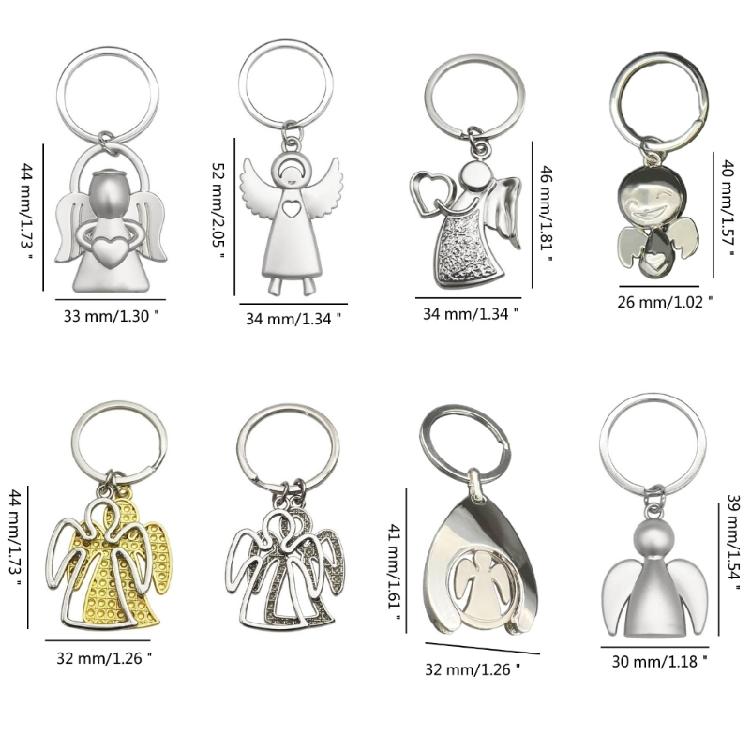 Schutzengel Schlüsselanhänger Silber Metall Anhänger für Autoschlüssel Segnungsanhänger Schmuck