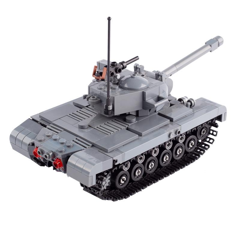 574pcs MOC World War II Military Series M26 Patton Heavy Tank Armored Vehicle Building Set Toy