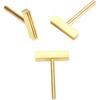 3Pcs T Soldering Iron Tips, 30W/40W/60W Brass Silicon Solder Iron T Tip with Hot Press Stripe for Repair Soft Wire Crystal Screen Strokes Broken