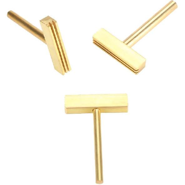 3Pcs T Soldering Iron Tips, 30W/40W/60W Brass Silicon Solder Iron T Tip with Hot Press Stripe for Repair Soft Wire Crystal Screen Strokes Broken