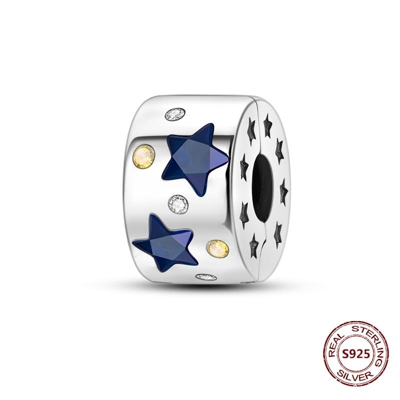 Copper Buckle Copper Charm Blue Star Moon Bead Butterfly Suitable For Original Bracelet Zircon Fine Diy Jewelry