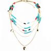 Exaggerated Punk Tassel Necklace – European & American Geometric Metal Fan-Shaped Clavicle Chain for Women