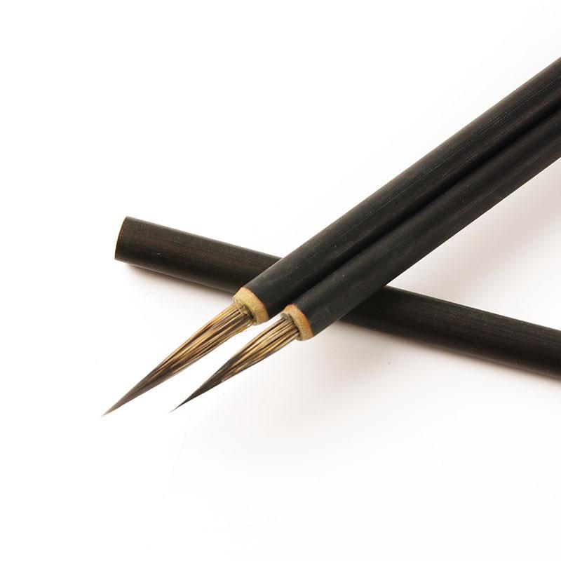 Black Bamboo Rod Chinese Gongbi Painting Brush - Student Art Hand-Drawn Pen