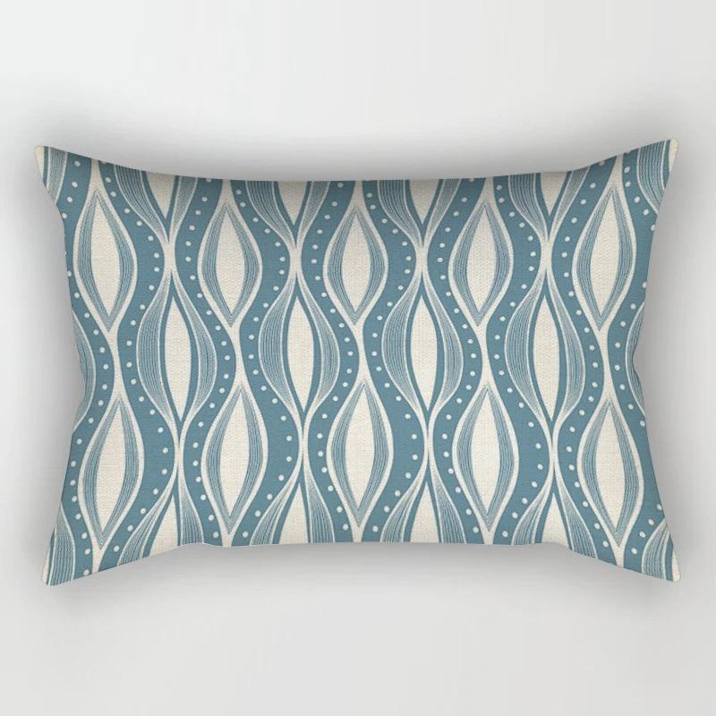 Nordic Sweet Home Light Blue Geometric Pillowcase Decorative Sofa Cushion Cover Pillowcase