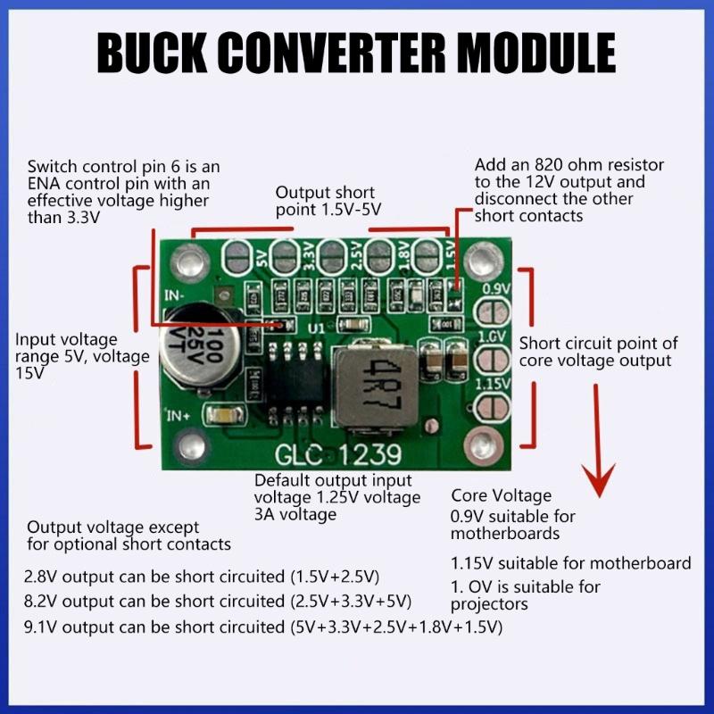 Output Module 1.25V to Adjustable 16V Input 3A High Current Stable Power Supply