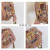 BEIBAOBAO New Canvas Embroidered Small Square Bag Cute Cartoon Small Bear One Shoulder Bags Fashionable Exquisite Design Rivet Women's Messenger Bag